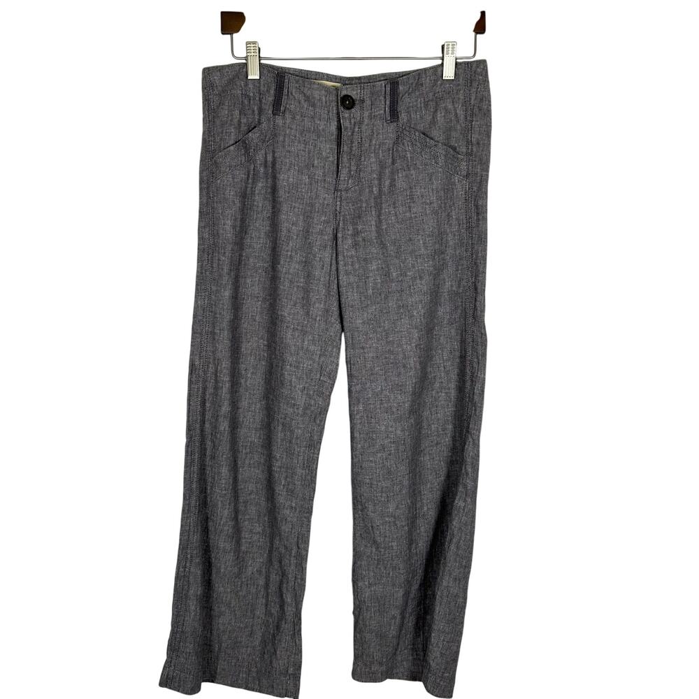 Pilcro and the Letterpress Linen Blend Wide Leg Pants Gray Sz 8P Office‎ Classic